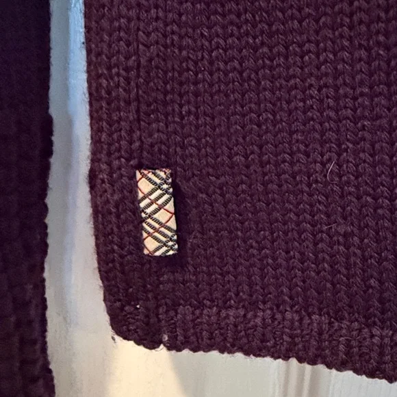 BURBERRY London Purple Extra Fine Merino Turtleneck Sweater Size X-Small - Picture 3 of 9
